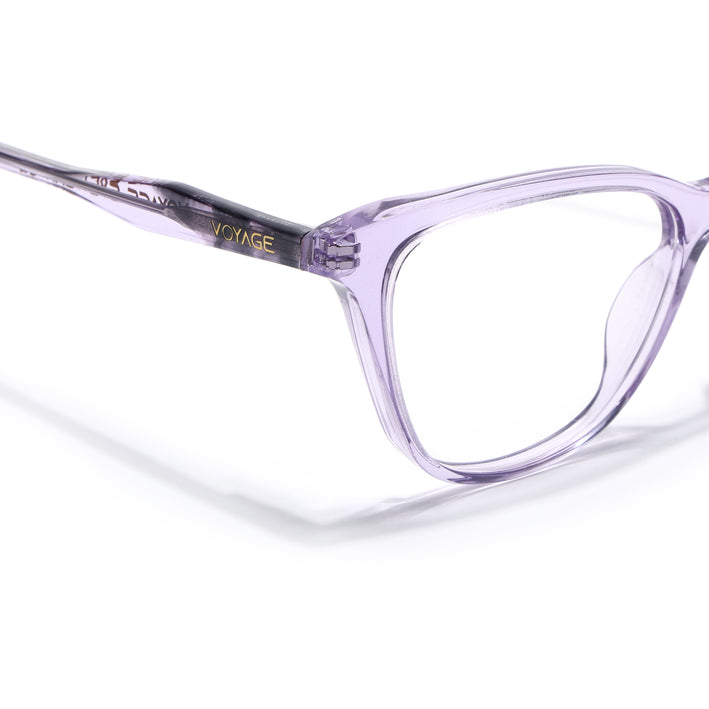 Voyage Glaze Purple Cateye Acetate Eyeglasses for Men & Women (FPK26005FMG8086)