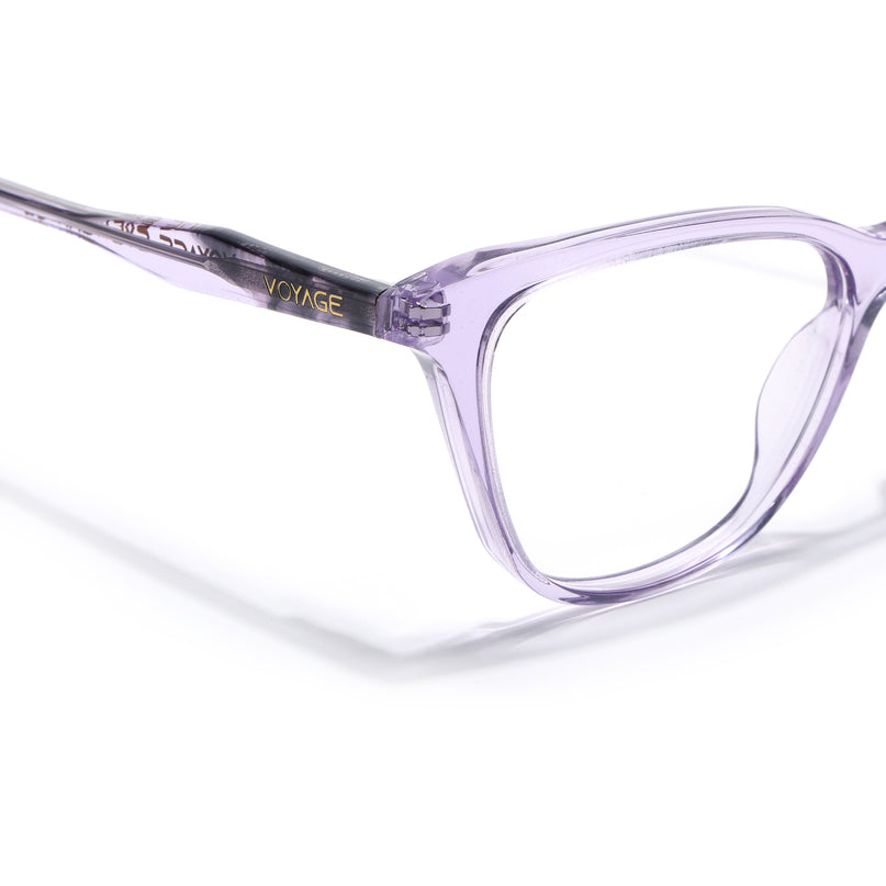 Voyage Glaze Purple Cateye Acetate Eyeglasses for Men & Women (FPK26005FMG8086)