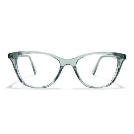 Voyage Glaze Green Cateye Acetate Eyeglasses for Men & Women (FPK26005FMG8087)