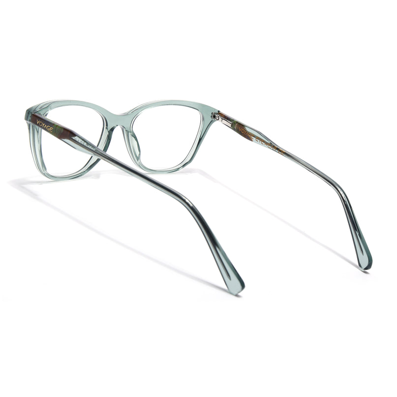 Voyage Glaze Green Cateye Acetate Eyeglasses for Men & Women (FPK26005FMG8087)