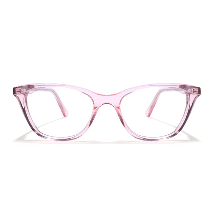 Voyage Glaze Pink Cateye Acetate Eyeglasses for Men & Women (FPK26005FMG8088)