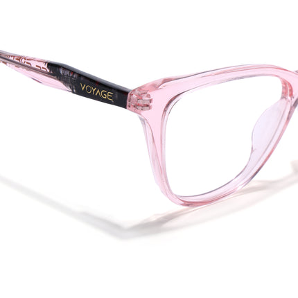 Voyage Glaze Pink Cateye Acetate Eyeglasses for Men & Women (FPK26005FMG8088)