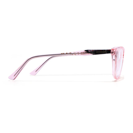 Voyage Glaze Pink Cateye Acetate Eyeglasses for Men & Women (FPK26005FMG8088)
