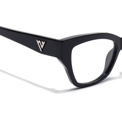 Voyage Glaze Black Cateye Acetate Eyeglasses for Women (FPK26006FMG8129)