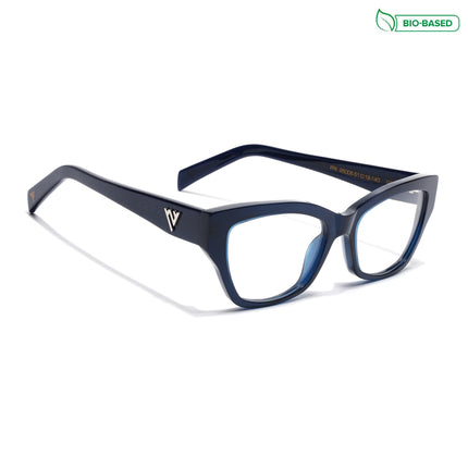 Voyage Glaze Blue Cateye Acetate Eyeglasses for Women (FPK26006FMG8130)