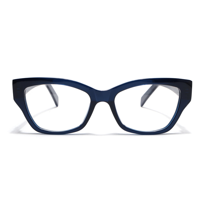 Voyage Glaze Blue Cateye Acetate Eyeglasses for Women (FPK26006FMG8130)