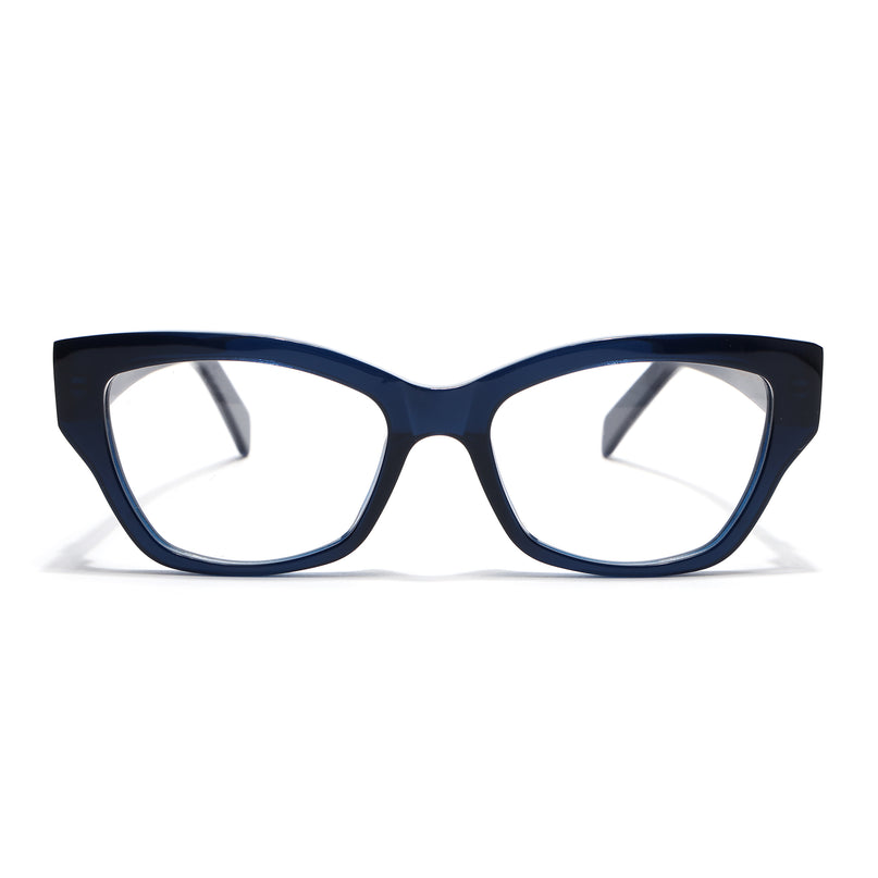 Voyage Glaze Blue Cateye Acetate Eyeglasses for Women (FPK26006FMG8130)