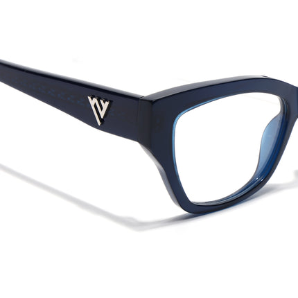 Voyage Glaze Blue Cateye Acetate Eyeglasses for Women (FPK26006FMG8130)