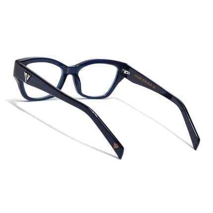 Voyage Glaze Blue Cateye Acetate Eyeglasses for Women (FPK26006FMG8130)