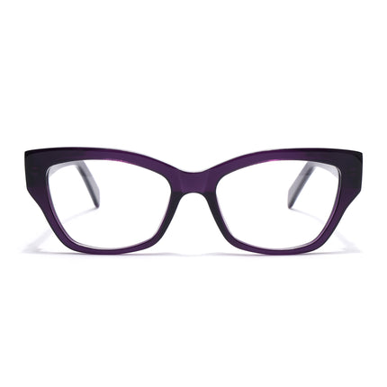 Voyage Glaze Purple Cateye Acetate Eyeglasses for Women (FPK26006FMG8131)