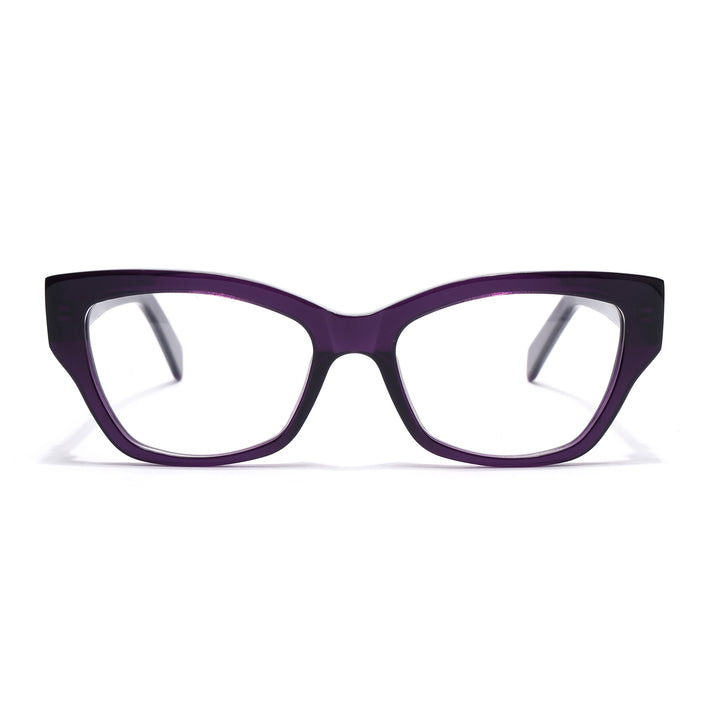 Voyage Glaze Purple Cateye Acetate Eyeglasses for Women (FPK26006FMG8131)