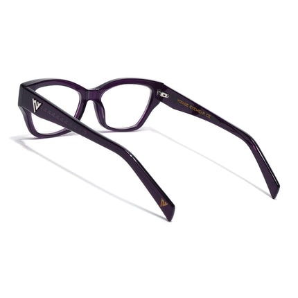 Voyage Glaze Purple Cateye Acetate Eyeglasses for Women (FPK26006FMG8131)