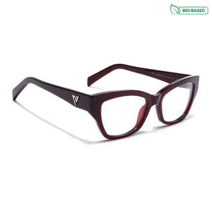 Voyage Glaze Wine Cateye Acetate Eyeglasses for Women (FPK26006FMG8132)