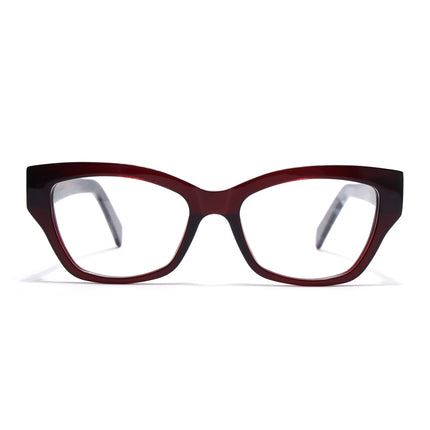 Voyage Glaze Wine Cateye Acetate Eyeglasses for Women (FPK26006FMG8132)