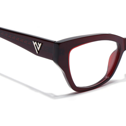 Voyage Glaze Wine Cateye Acetate Eyeglasses for Women (FPK26006FMG8132)