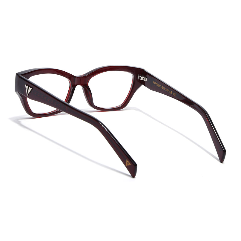 Voyage Glaze Wine Cateye Acetate Eyeglasses for Women (FPK26006FMG8132)