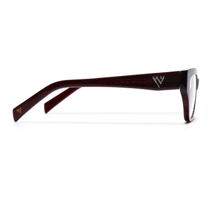 Voyage Glaze Wine Cateye Acetate Eyeglasses for Women (FPK26006FMG8132)