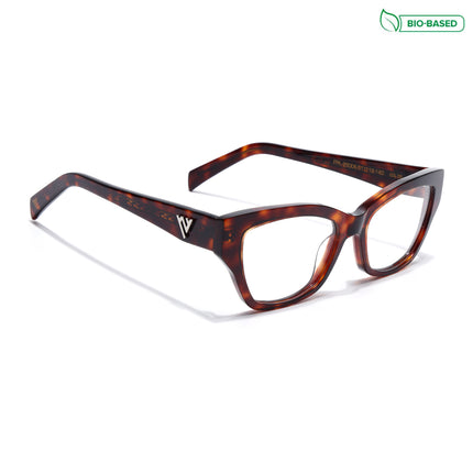 Voyage Glaze Demi Brown Cateye Acetate Eyeglasses for Women (FPK26006FMG8133)