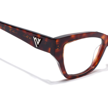 Voyage Glaze Demi Brown Cateye Acetate Eyeglasses for Women (FPK26006FMG8133)