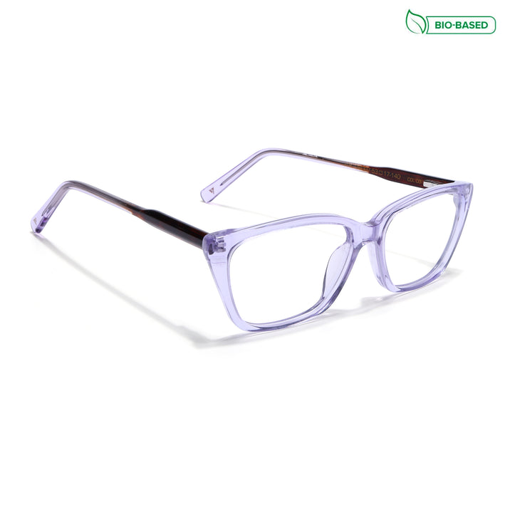 Voyage Glaze Purple Cateye Acetate Eyeglasses for Men & Women (FPK26007FMG8104)