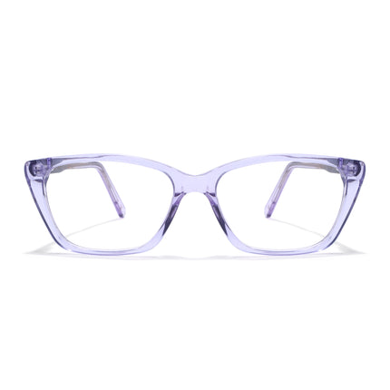 Voyage Glaze Purple Cateye Acetate Eyeglasses for Men & Women (FPK26007FMG8104)