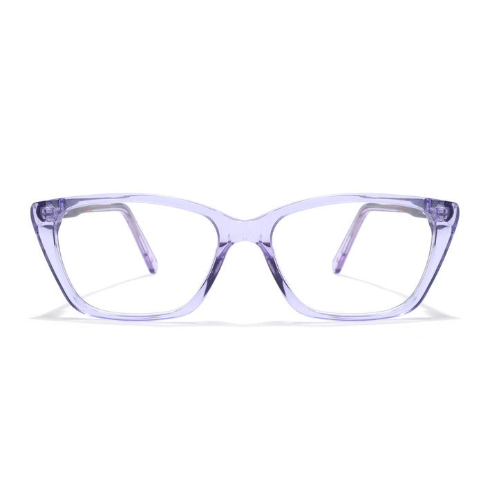 Voyage Glaze Purple Cateye Acetate Eyeglasses for Men & Women (FPK26007FMG8104)