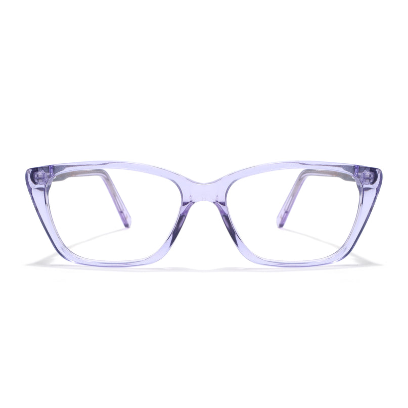 Voyage Glaze Purple Cateye Acetate Eyeglasses for Men & Women (FPK26007FMG8104)