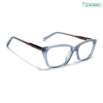 Voyage Glaze Blue Cateye Acetate Eyeglasses for Men & Women (FPK26007FMG8105)