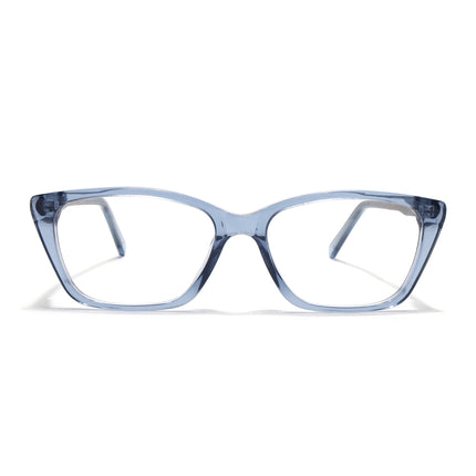 Voyage Glaze Blue Cateye Acetate Eyeglasses for Men & Women (FPK26007FMG8105)