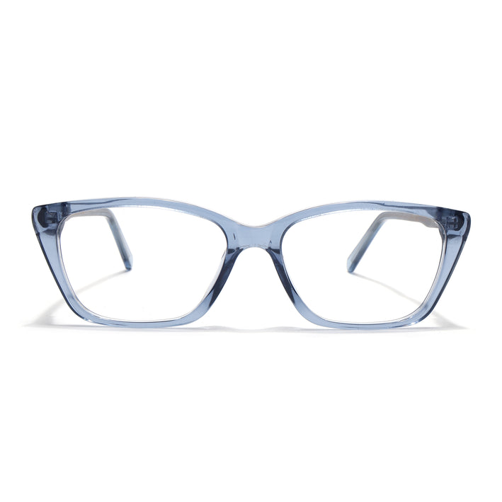 Voyage Glaze Blue Cateye Acetate Eyeglasses for Men & Women (FPK26007FMG8105)