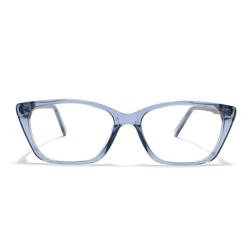 Voyage Glaze Blue Cateye Acetate Eyeglasses for Men & Women (FPK26007FMG8105)