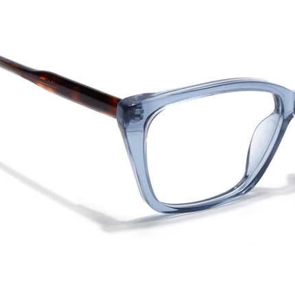 Voyage Glaze Blue Cateye Acetate Eyeglasses for Men & Women (FPK26007FMG8105)