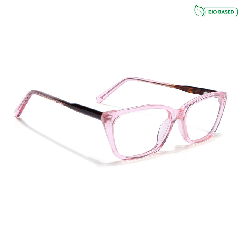 Voyage Glaze Pink Cateye Acetate Eyeglasses for Men & Women (FPK26007FMG8106)