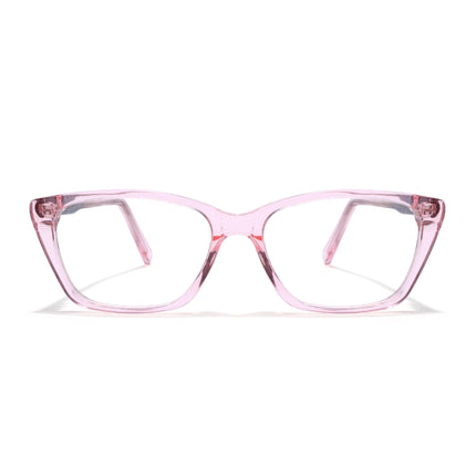 Voyage Glaze Pink Cateye Acetate Eyeglasses for Men & Women (FPK26007FMG8106)