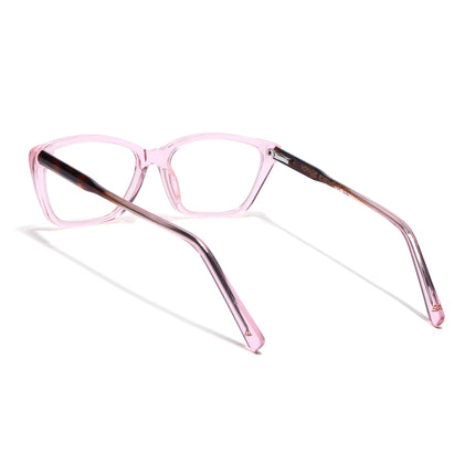 Voyage Glaze Pink Cateye Acetate Eyeglasses for Men & Women (FPK26007FMG8106)
