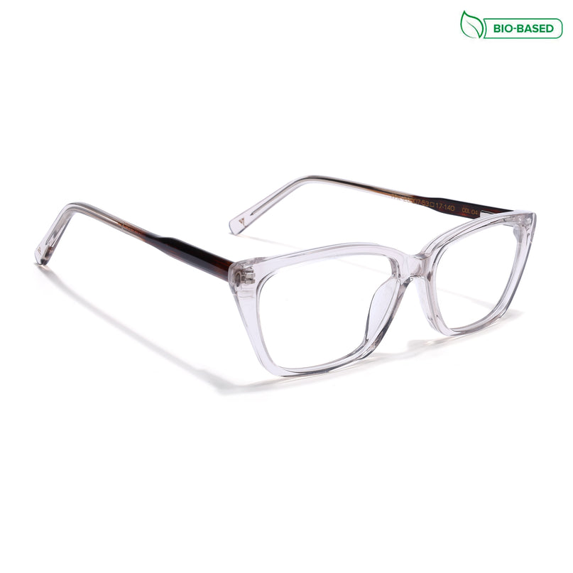 Voyage Glaze Brown Cateye Acetate Eyeglasses for Men & Women (FPK26007FMG8107)