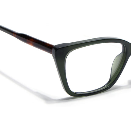 Voyage Glaze Olive Cateye Acetate Eyeglasses for Men & Women (FPK26007FMG8108)