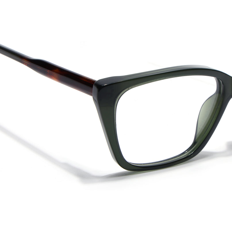 Voyage Glaze Olive Cateye Acetate Eyeglasses for Men & Women (FPK26007FMG8108)