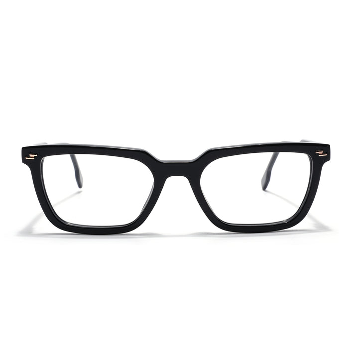 Voyage Glaze Black Rectangle Acetate Eyeglasses for Men & Women (FPK26008FMG8109)