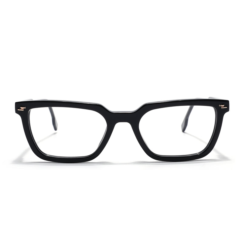 Voyage Glaze Black Rectangle Acetate Eyeglasses for Men & Women (FPK26008FMG8109)