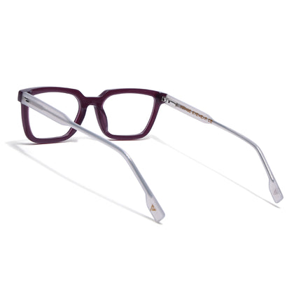 Voyage Glaze Purple Rectangle Acetate Eyeglasses for Men & Women (FPK26008FMG8110)