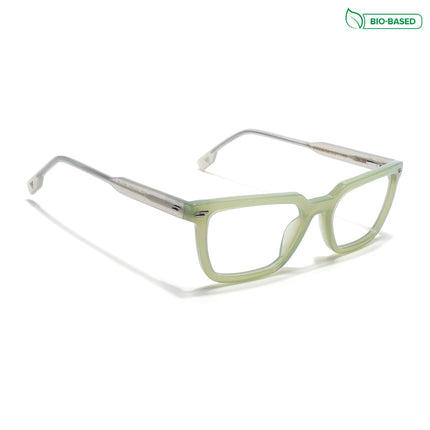 Voyage Glaze Green Rectangle Acetate Eyeglasses for Men & Women (FPK26008FMG8111)