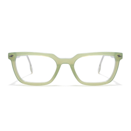 Voyage Glaze Green Rectangle Acetate Eyeglasses for Men & Women (FPK26008FMG8111)
