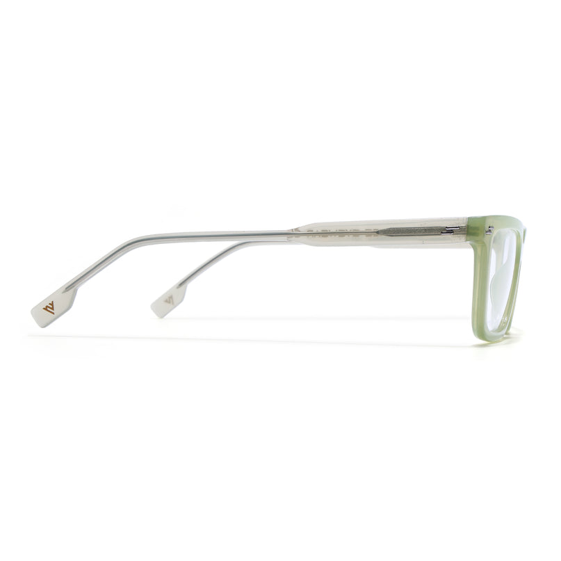 Voyage Glaze Green Rectangle Acetate Eyeglasses for Men & Women (FPK26008FMG8111)