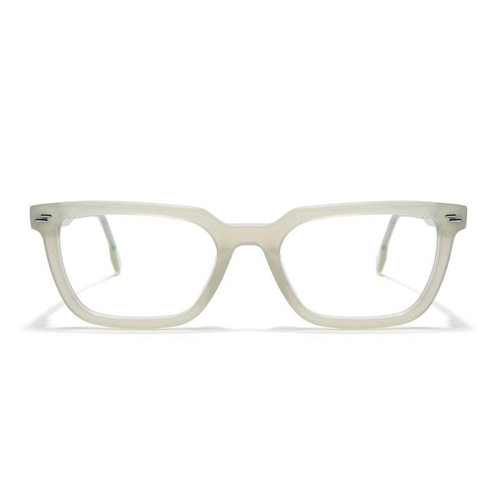 Voyage Glaze Light Green Rectangle Acetate Eyeglasses for Men & Women (FPK26008FMG8112)