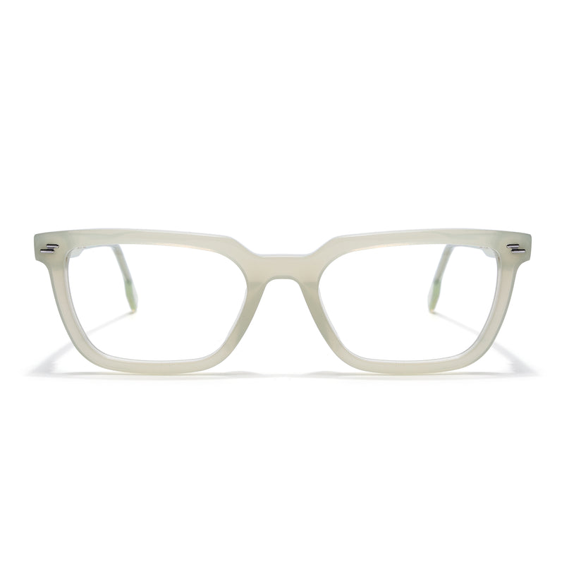 Voyage Glaze Light Green Rectangle Acetate Eyeglasses for Men & Women (FPK26008FMG8112)
