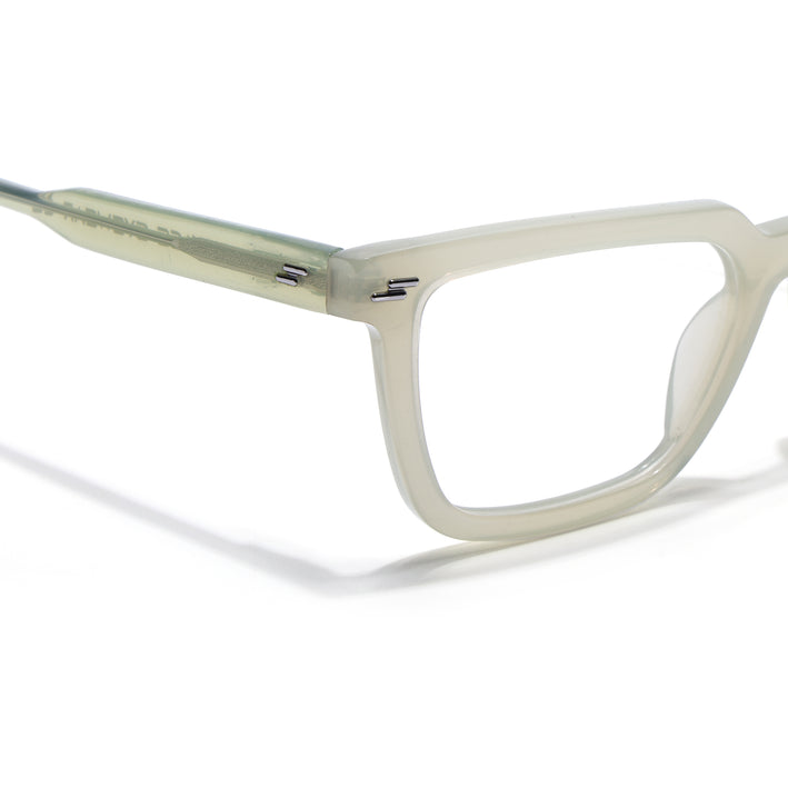 Voyage Glaze Light Green Rectangle Acetate Eyeglasses for Men & Women (FPK26008FMG8112)
