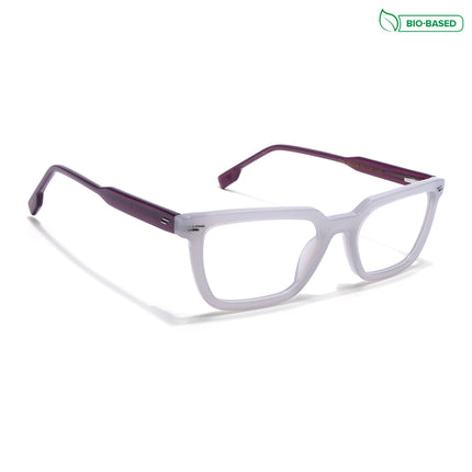 Voyage Glaze Grey Rectangle Acetate Eyeglasses for Men & Women (FPK26008FMG8113)