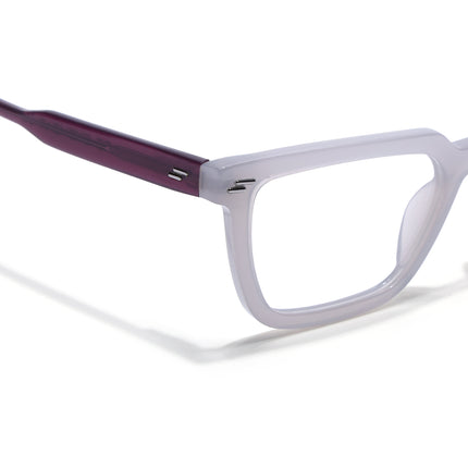 Voyage Glaze Grey Rectangle Acetate Eyeglasses for Men & Women (FPK26008FMG8113)