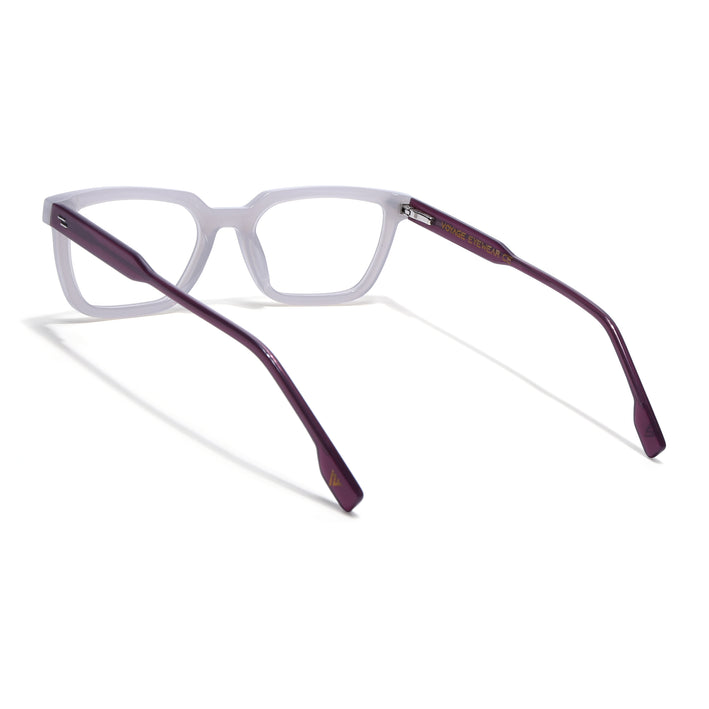 Voyage Glaze Grey Rectangle Acetate Eyeglasses for Men & Women (FPK26008FMG8113)